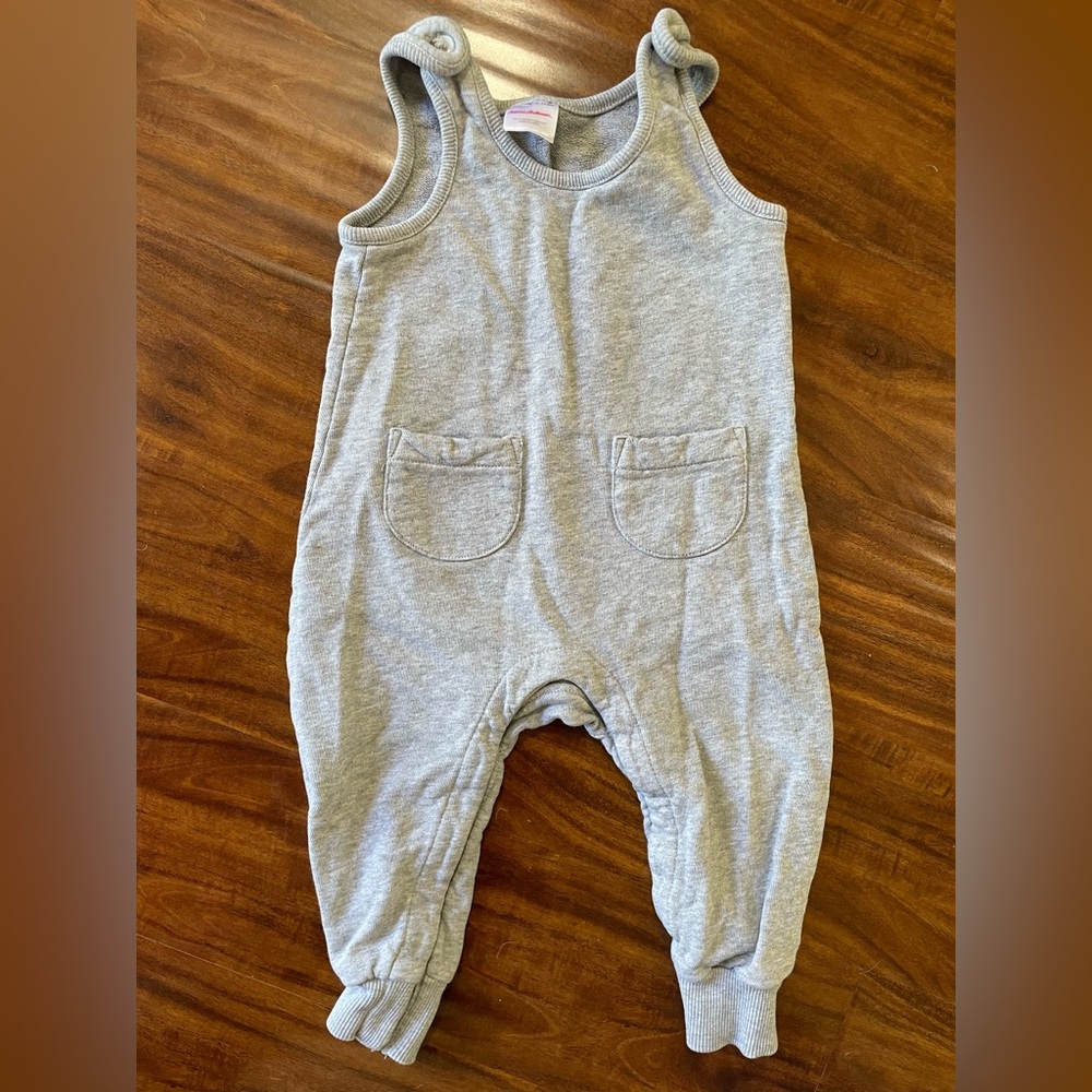 Gray Sleeveless Baby Romper